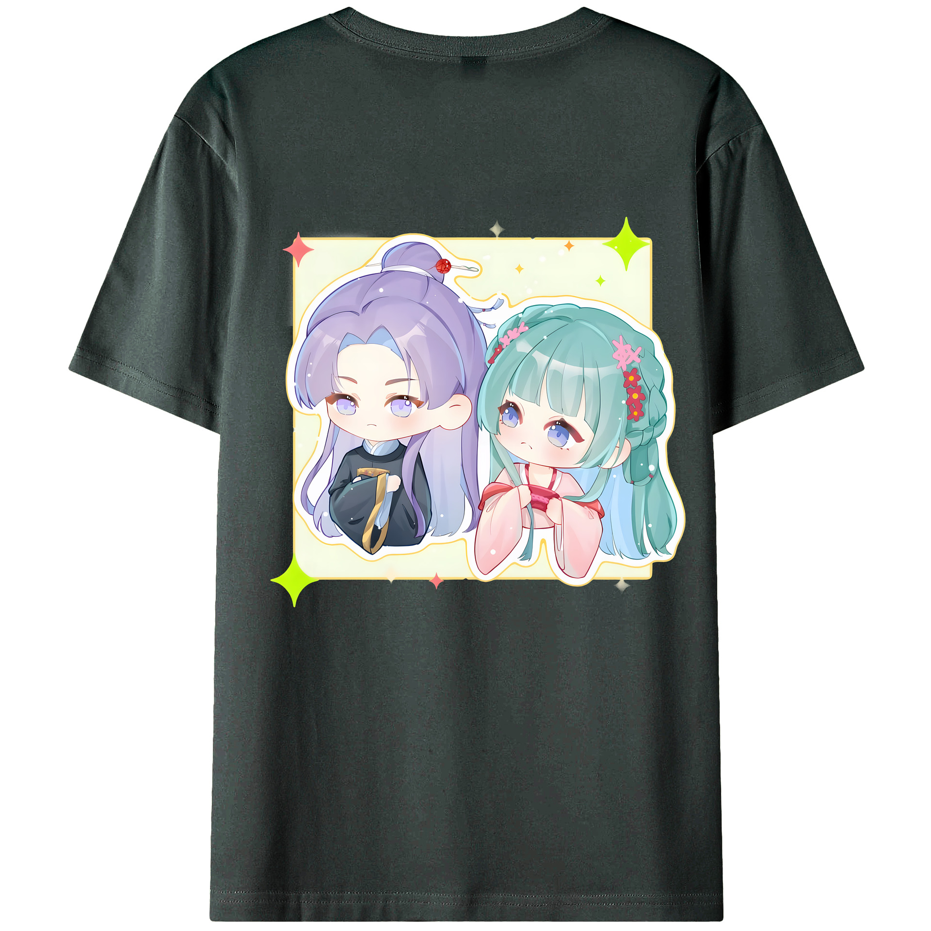 （画像用） 薬屋のひとりごと The Apothecary Diaries 綿100％ メンズ半袖Tシャツ（バックプリント） 通気性